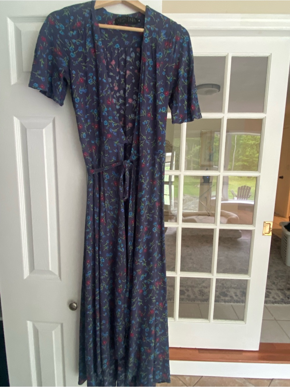 Christy Dawn Blue Floral Wrap Maxi Dress - Blue
